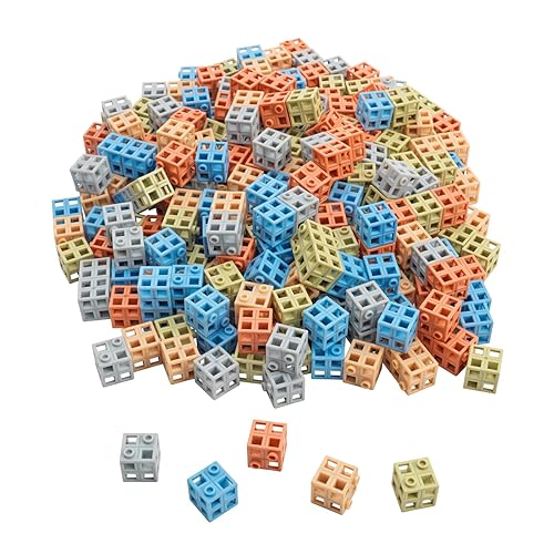 Excellerations Natural Tones Grid Linking Cubes - 200 Pieces(Cubes)