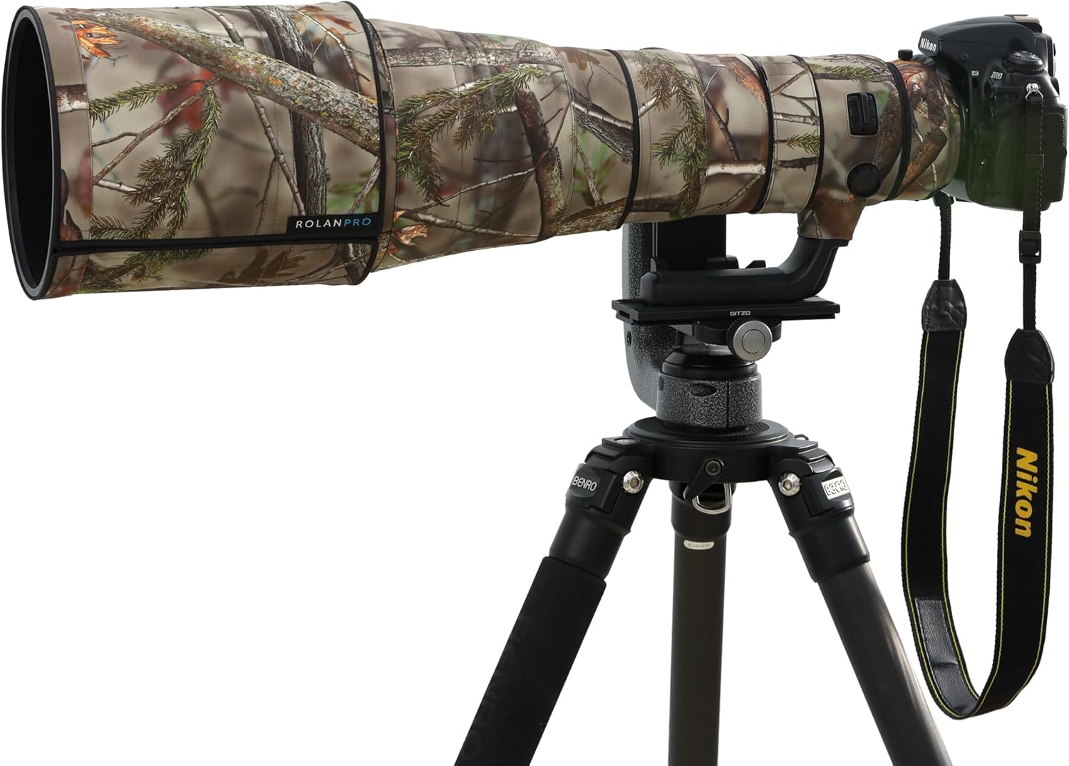 ROLANPRO Waterproof Lens Camouflage Cover for Nikon AF-S 600mm F4E FL ED VR Rain Cover Lens Protection Sleeve Case-#17 Green Jungle camo Waterproof