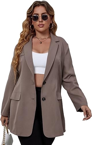 WDIRARA Chaqueta de manga larga con botones en la parte delantera para mujer