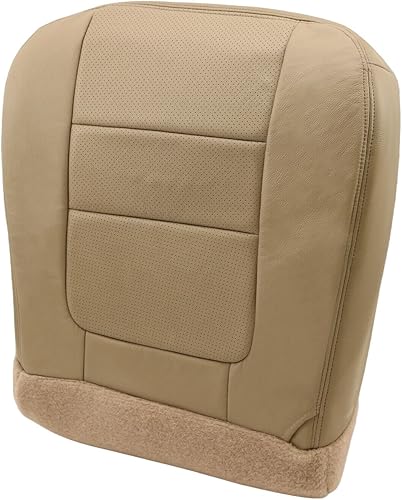 2001 para Ford F250 F350 Lariat Driver Bottom Cubierta de asiento de cuero Pergamino TAN