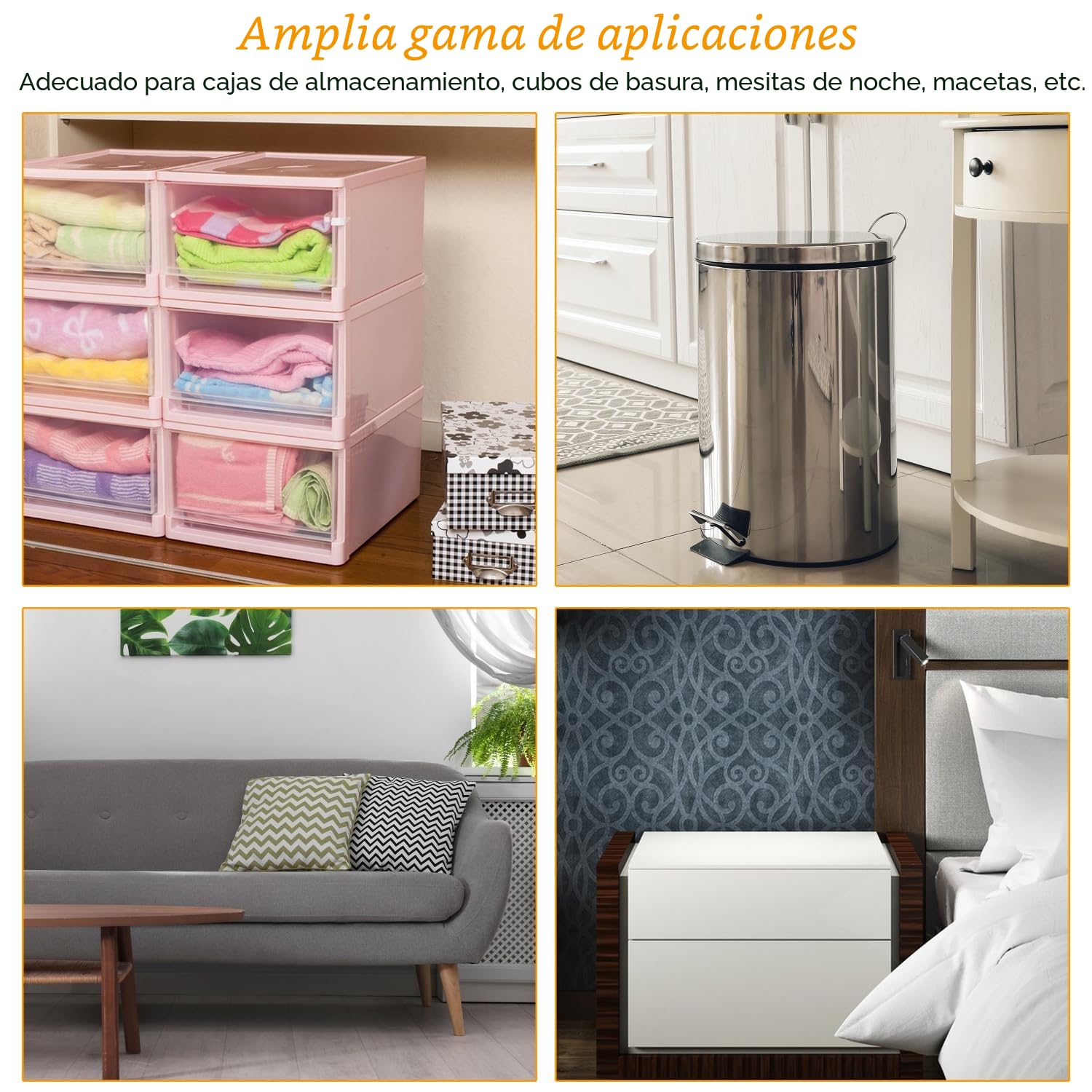 Juego de 12 Ruedas Giratorias Adhesivas para Muebles Pesados, Acero Inoxidable, Mini Ruedas para Electrodomésticos, Mesas y Sillas