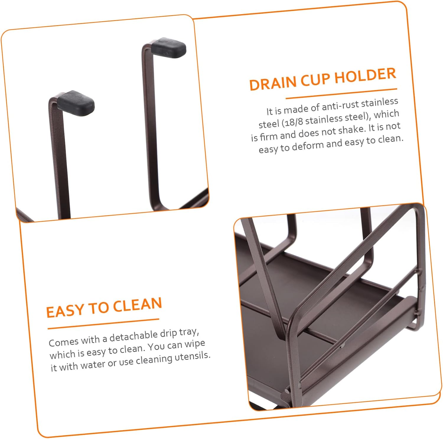 SHOWERORO Household Iron Cup Holder Rack for Mugs and Glasses Upside Down Drain Design Premium Iron Material for Kitchen Organization and Home Decor