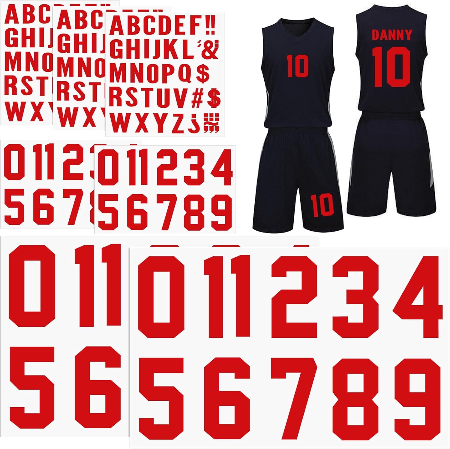 268-Piece 2 Inch Iron On Letters & Numbers - Colorful Heat Transfer Set