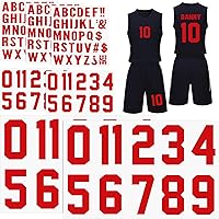 Vista 21 de 190 Piezas Letras Termoadhesivas Números Termoadhesivos Alfabetos Pegatinas de Tela Parches de Números de 8 Pulgadas y 3 Pulgadas Letras