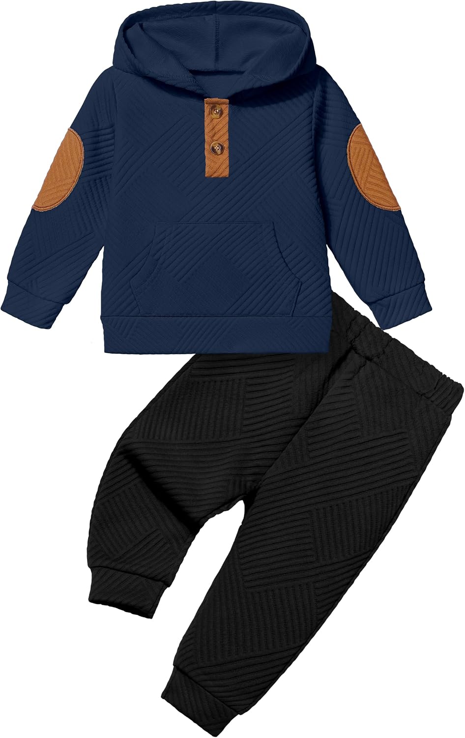 Oranchids Toddler Baby Boy Clothes Long Sleeve Hoodie Sweatshirt Tops and Pants Sweatsuit Set Fall Winter Outfits 1-5T
