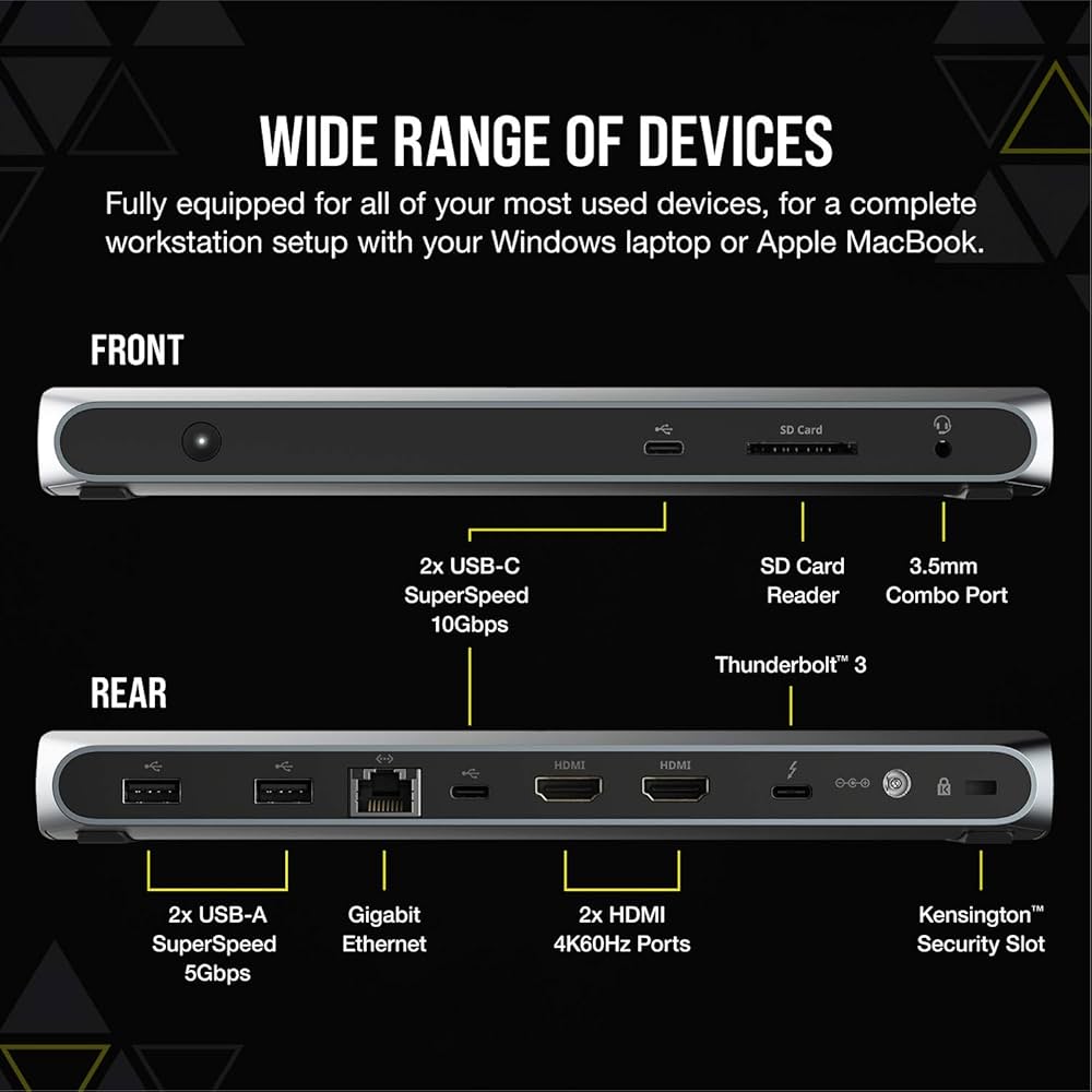 Amazon.com: Corsair TBT100 Thunderbolt™ 3 Dock – 85W