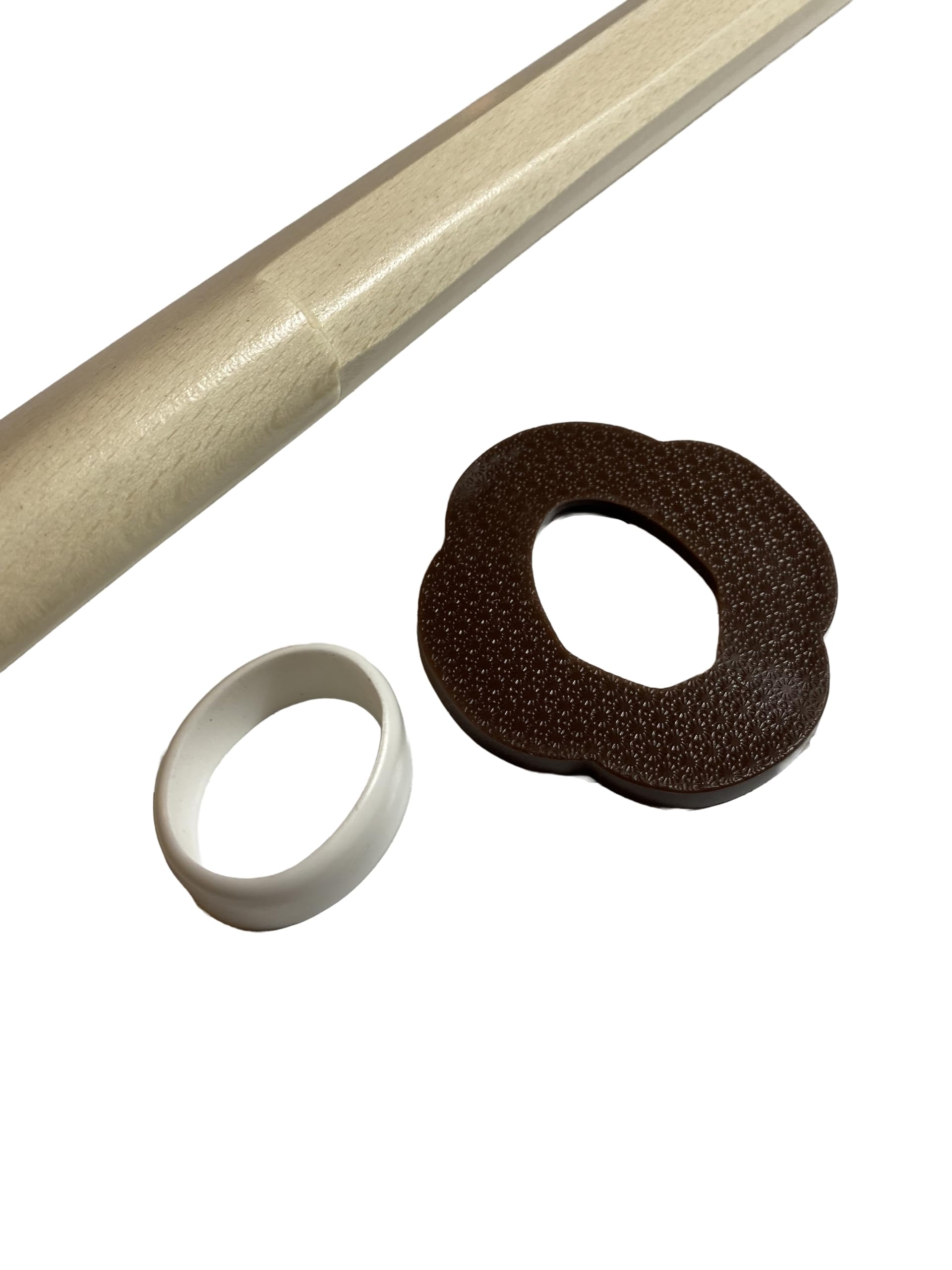 Bokken - Épée Courte en Chêne Blanc de 80 cm Avec Tsuba - Épée Japonaise en Bois pour Entraînement Aikido, Kenjutsu, Iaido