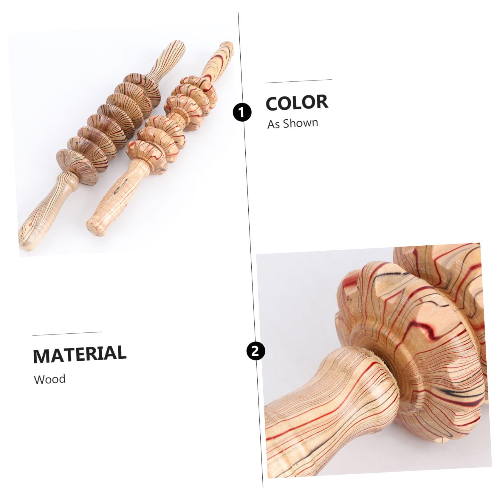 UPKOCH Holz Massagerolle 2 Stück für Beine und Taille mit Entspannender Massagefunktion zur Stoffwechselförderung Gesundheitsmassagegerät für Fitnessbegeisterte und Senioren