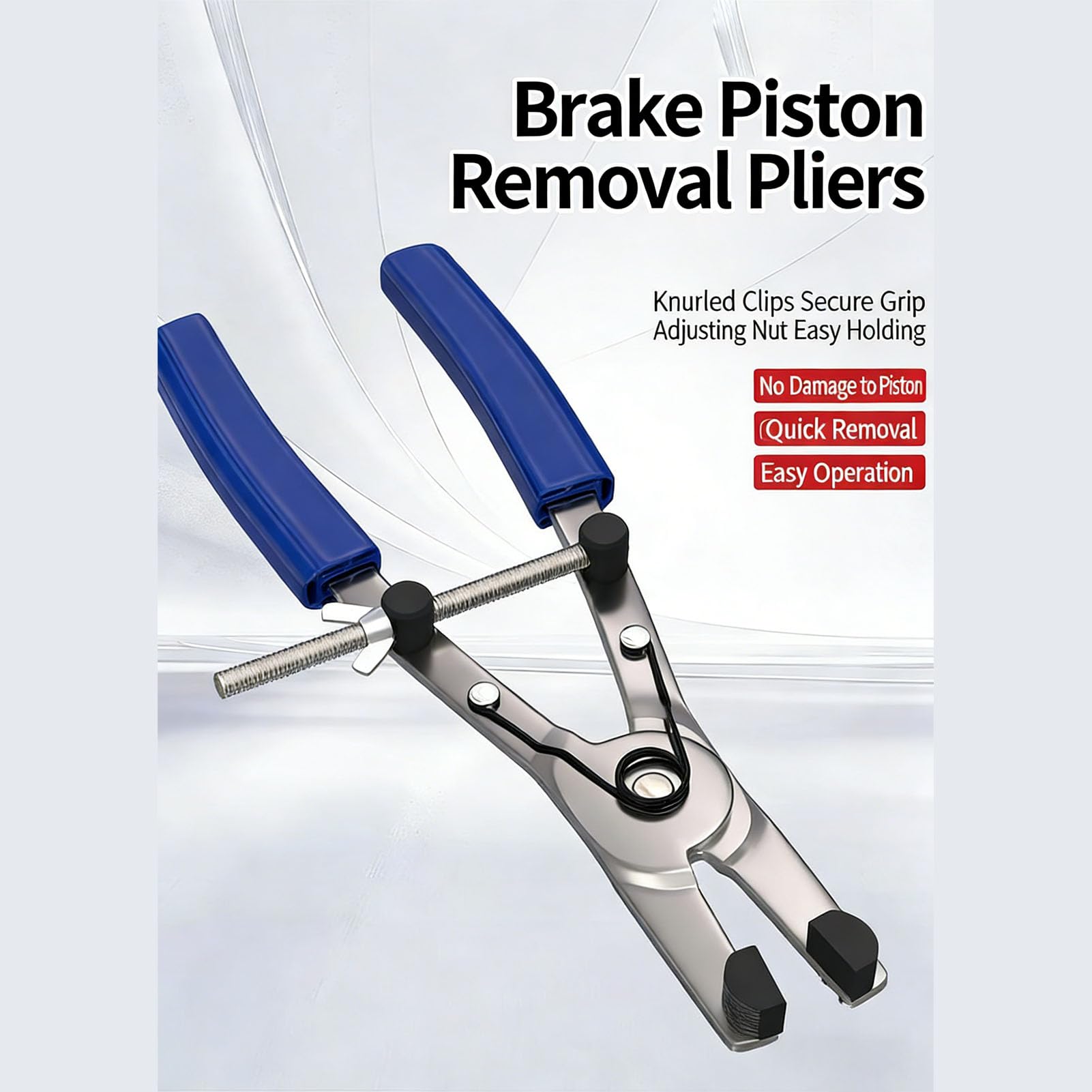 Sxhlseller Pinza per Rimozione Pistone Freno, Strumento Estrattore Pistone Pinza Freno 18-44mm per Manutenzione Moto con Meccanismo a Vite Fisso, Struttura in Acciaio, Resistente e Portatile