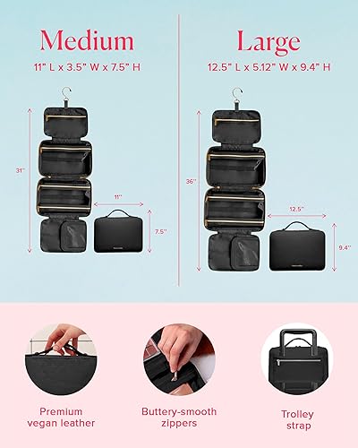 Miniatura 4 de Neceser para mujer, bolsa de aseo colgante de viaje para mujer, bolsa de aseo para mujer, bolsa de aseo de viaje para mujer, bolsa de baño de viaje,