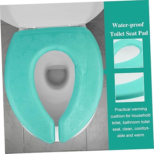 Miniatura 3 de Artibetter 3 piezas Cubierta de inodoro acolchada para asiento de inodoro, almohadillas de asiento de inodoro, pegatinas decorativas, calcomanías