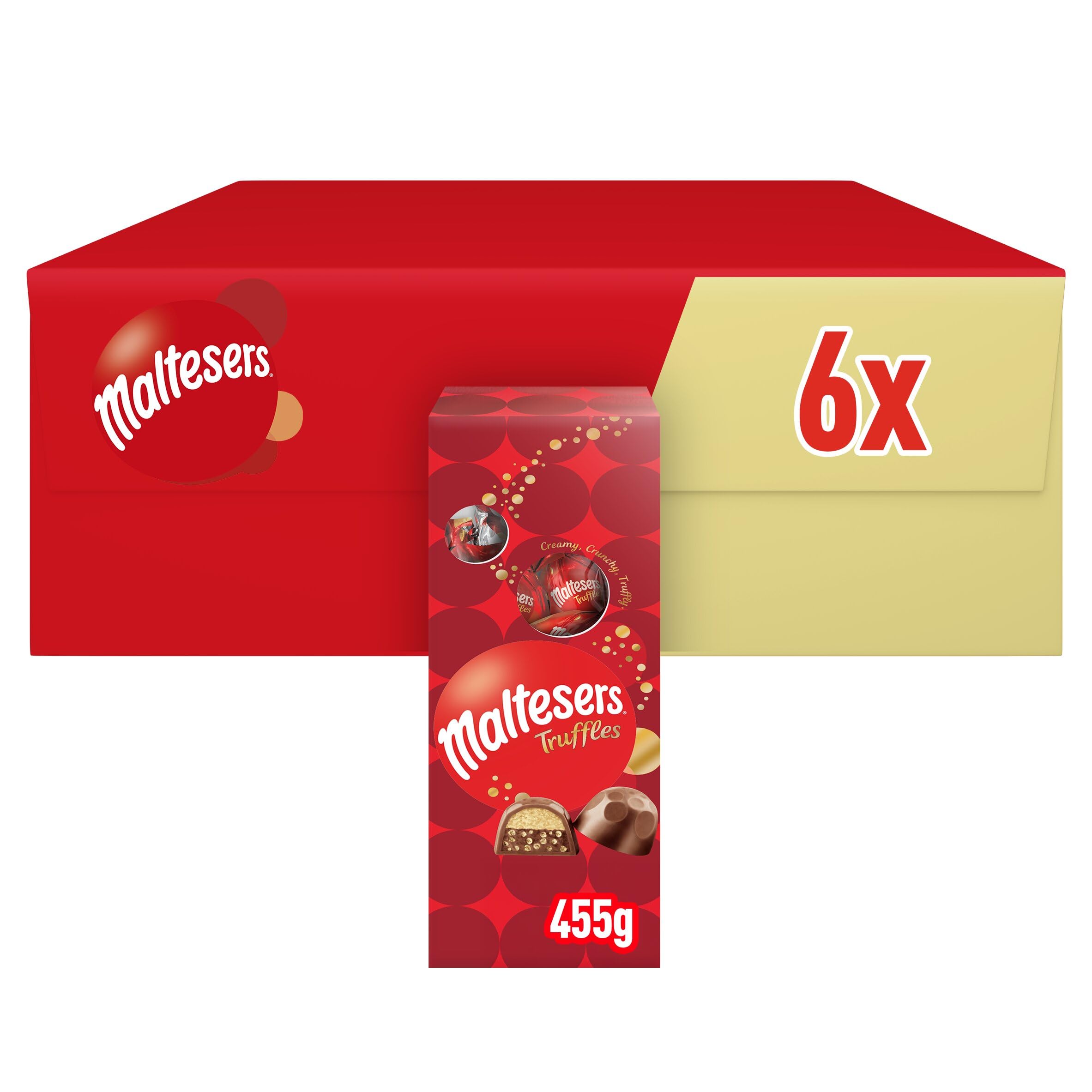 Maltesers Chocolate Truffles Gift Box 455g – Milk Chocolate with Honeycomb & Creamy Truffle Filling – Chocolate Gift for Birthdays, Thank You, Fathers Day- Sharing & Indulgent Snacking