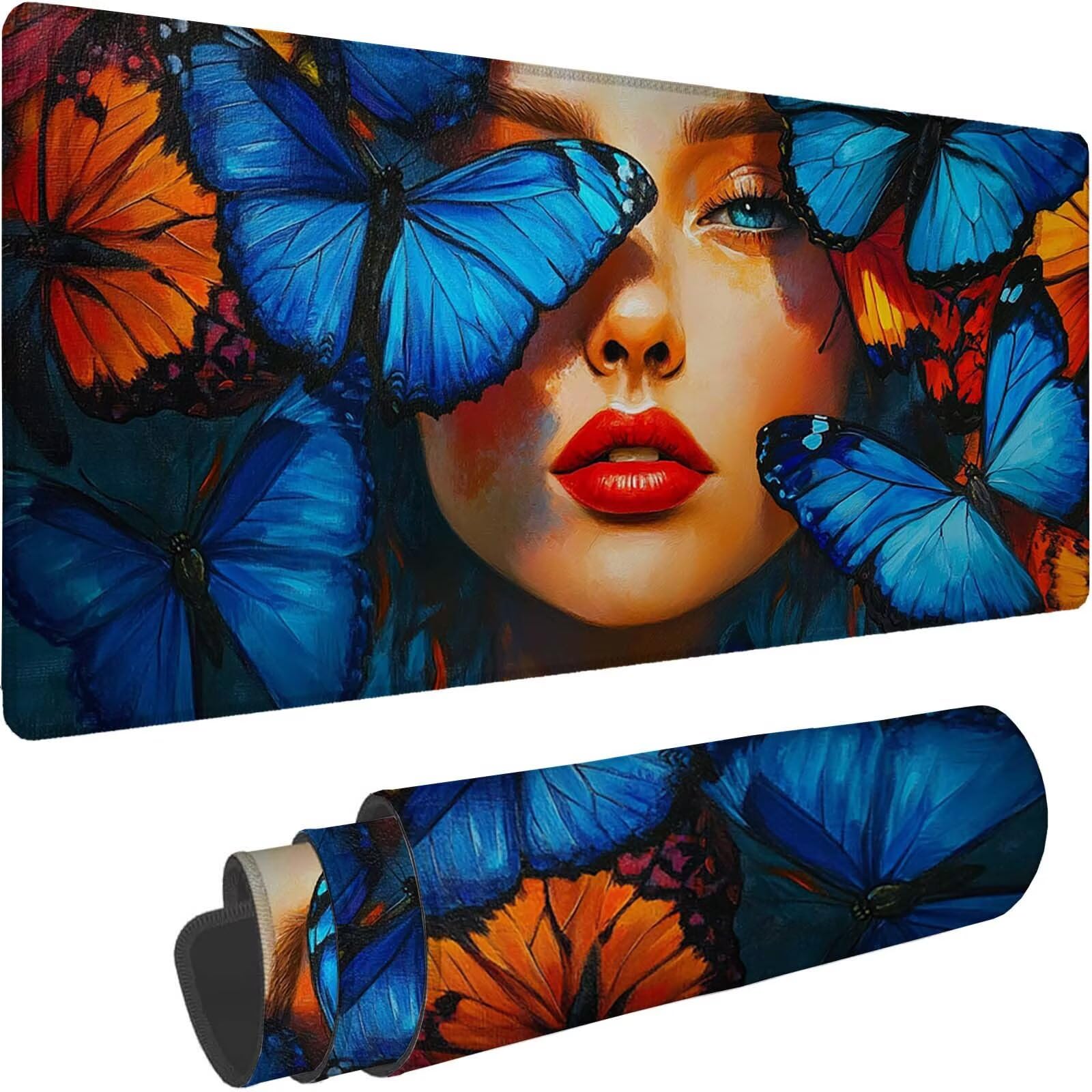 Tappetino Mouse 900x450mm | Superficie Ultra-Liscia, Farfalla 0-z340