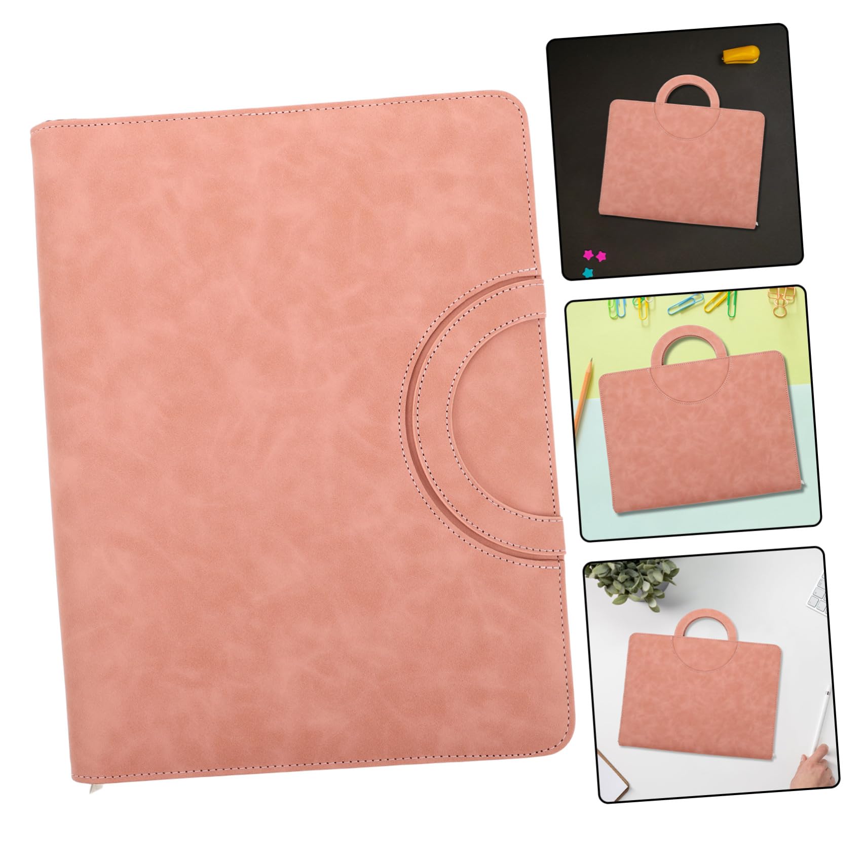 Organizzatore per Famiglie e Studenti, per Emergenze e Traslochi in Pelle di Documenti di Viaggio Multifunzionale in Pu con Cerniera, Borsa Porta Documenti A4 Resistente