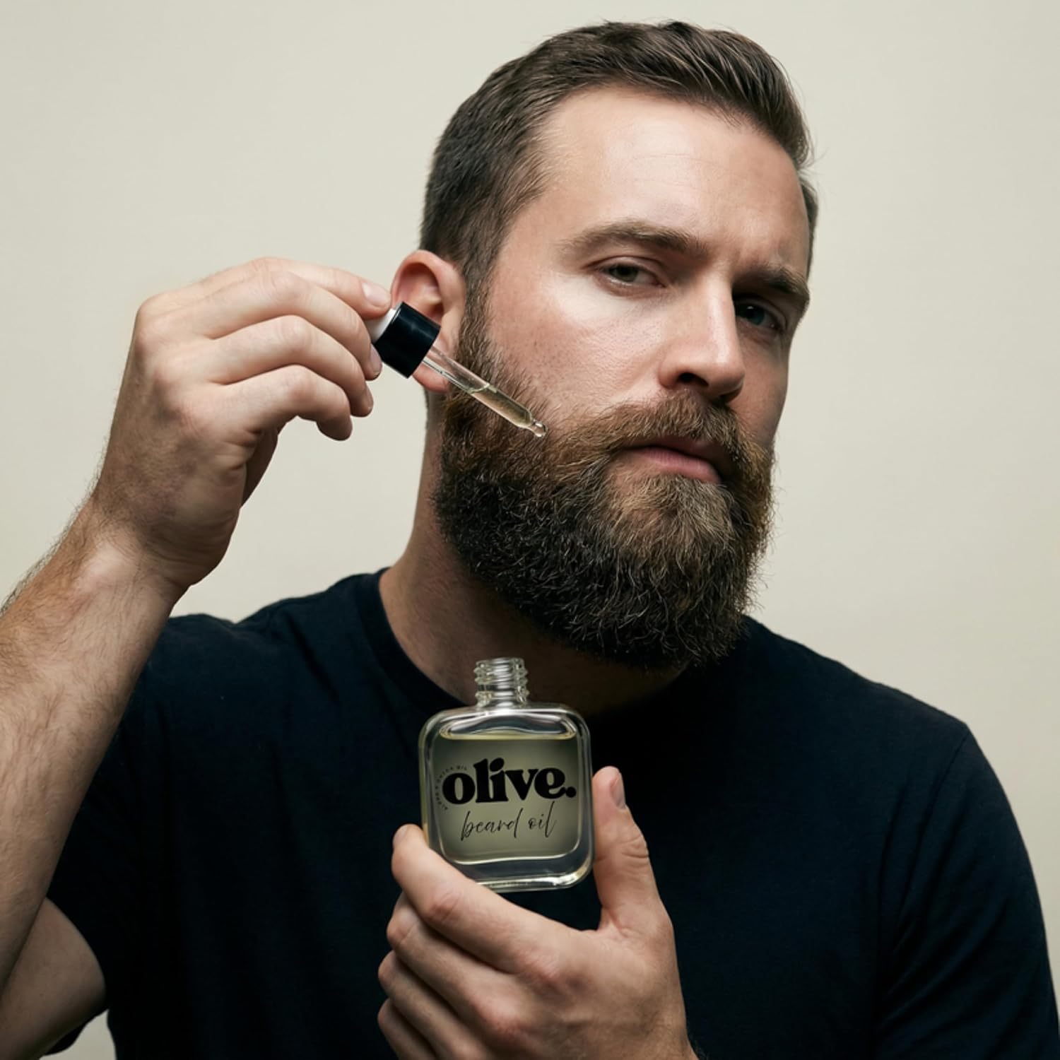 Beard Oil for Men Growth Serum | Made in USA | Rare California Orchard | Squalane + Ancient Olive Oil & Olive Leaf Extract | Deep Conditioning, Hydration & Healthy Beard Support