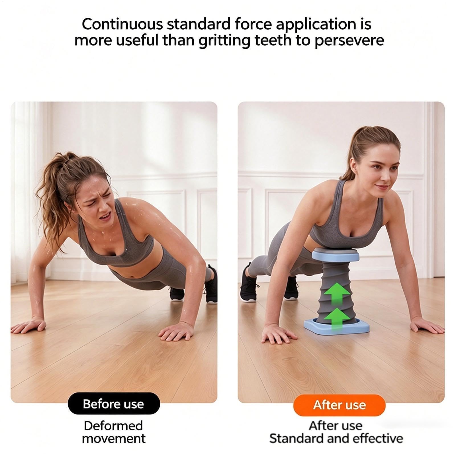 Strumento ausiliario per flessioni Rimbalzo Automatico Ergonomico Portatile | Attrezzatura Allenamento Push Up per Principianti Professionisti Amanti del Fitness, Casa Appartamento Palestra Dormit