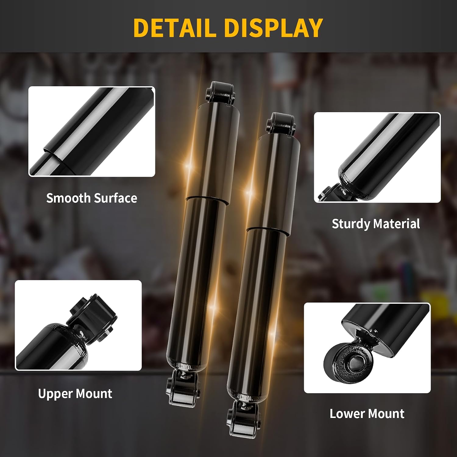 37290 Rear Shock Absorber Set for Ch r ysler Town & Country 2008-2016, Do dg e Grand Caravan 2008-2019, R a m C/V 2012-2015, Vo lks wag en Routan 2009-2014 – Driver & Passenger Side, 2 PACK