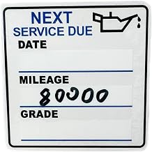 Oil Change Stickers,300pcs 2x2 inch Oil Change Stickers for windscreen - Easy to use and RemoveBlue