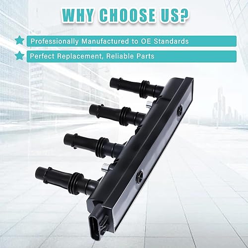 Miniatura 6 de Bobina de encendido UF669 y 4 bujías de iridio dobles 1675 compatibles con Chevy Cruze Limited 1.4L 2011-2015, Sonic Trax 1.4L 2012-2020, Buick