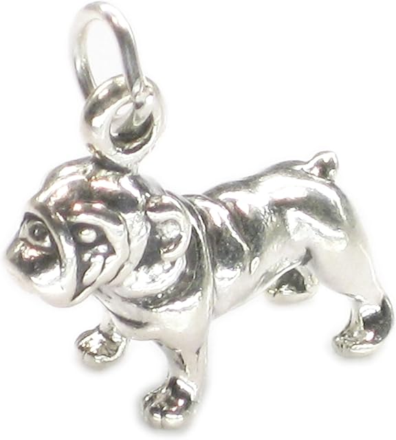 Bulldog sterling silver charm Dog .925 x 1 Bull Dogs charms