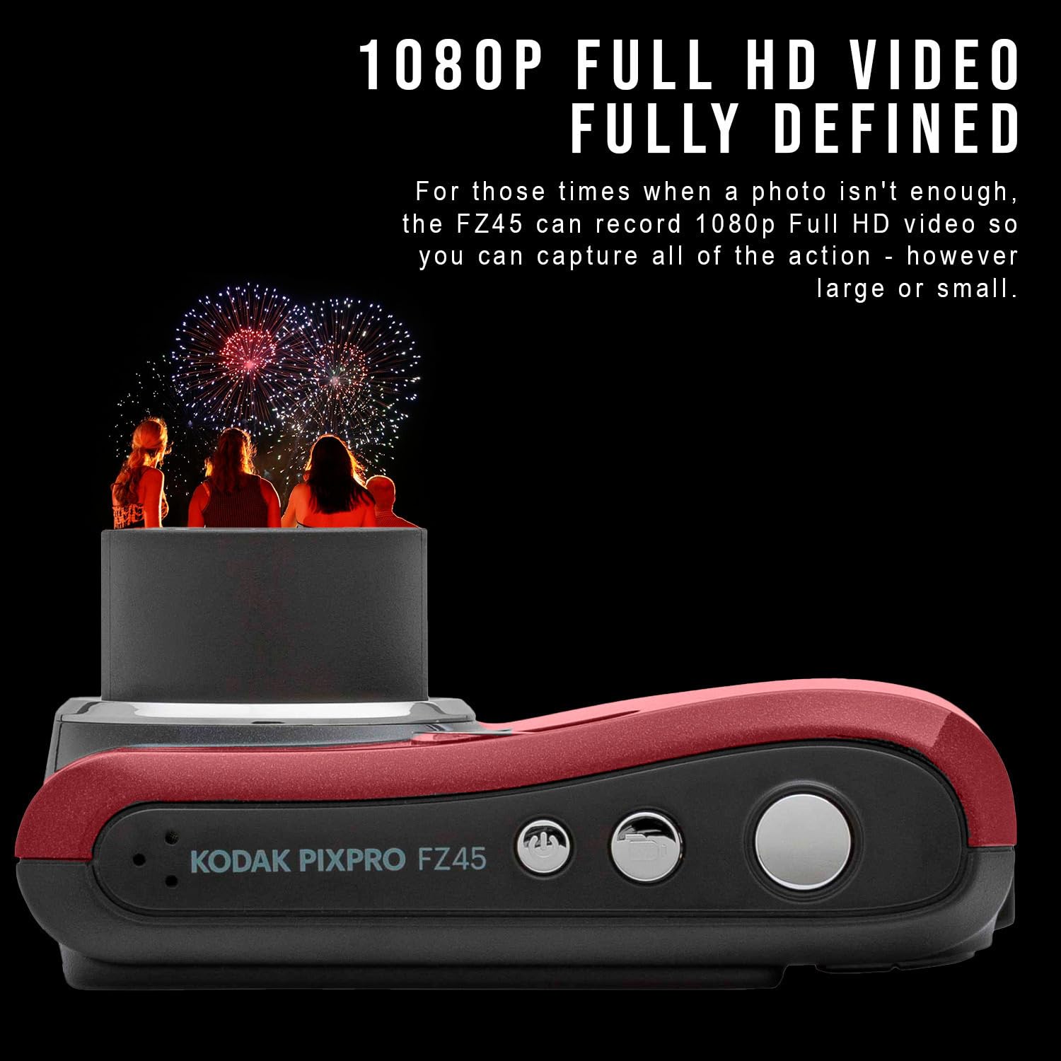 Amazon.co.jp: Kodak PIXPRO FZ45 デジタルカメラ(レッド