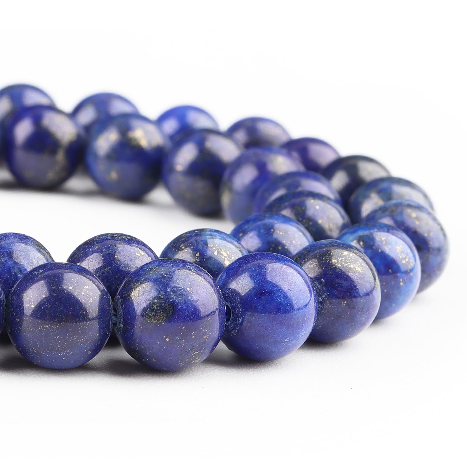 DIQIO Lapis Lazuli Beads for Jewelry Making - Blue Stone Beads Gemstone Beads for Bracelets, 8mm Round Loose Beads(45-47pcs, 8mm, Lapis Lazuli)