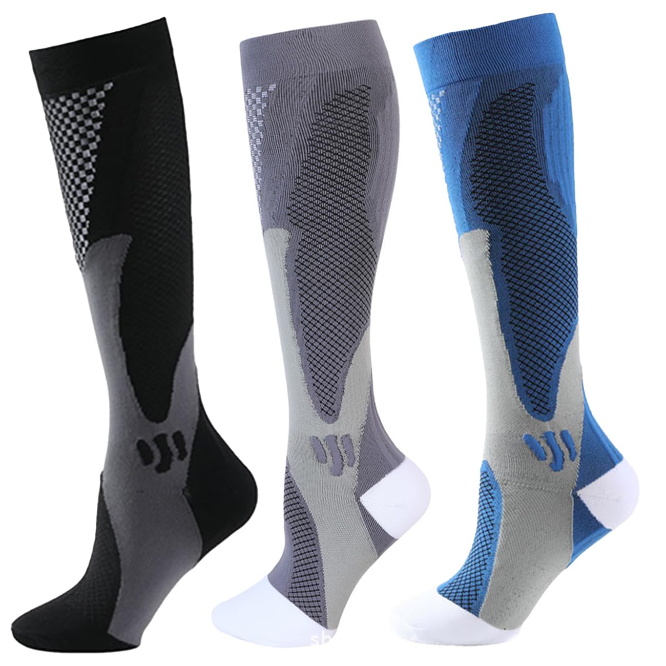 Basoas Calcetines de Compresión 20-30 mmHg Unisex – Medias Graduadas Antifatiga
