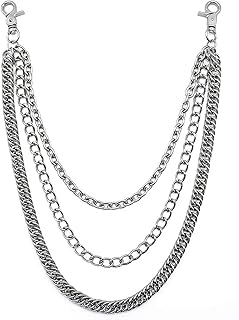 KingYH1 Pack 60cm Jeans Chains Triple Chains Snap Closure Pants Chain Hip Hop Style for Men Women Fashion Hip Hop Rock Jeans Punk Trouser Decoration Clothes Accessories - Amazon Deal & Rabatt