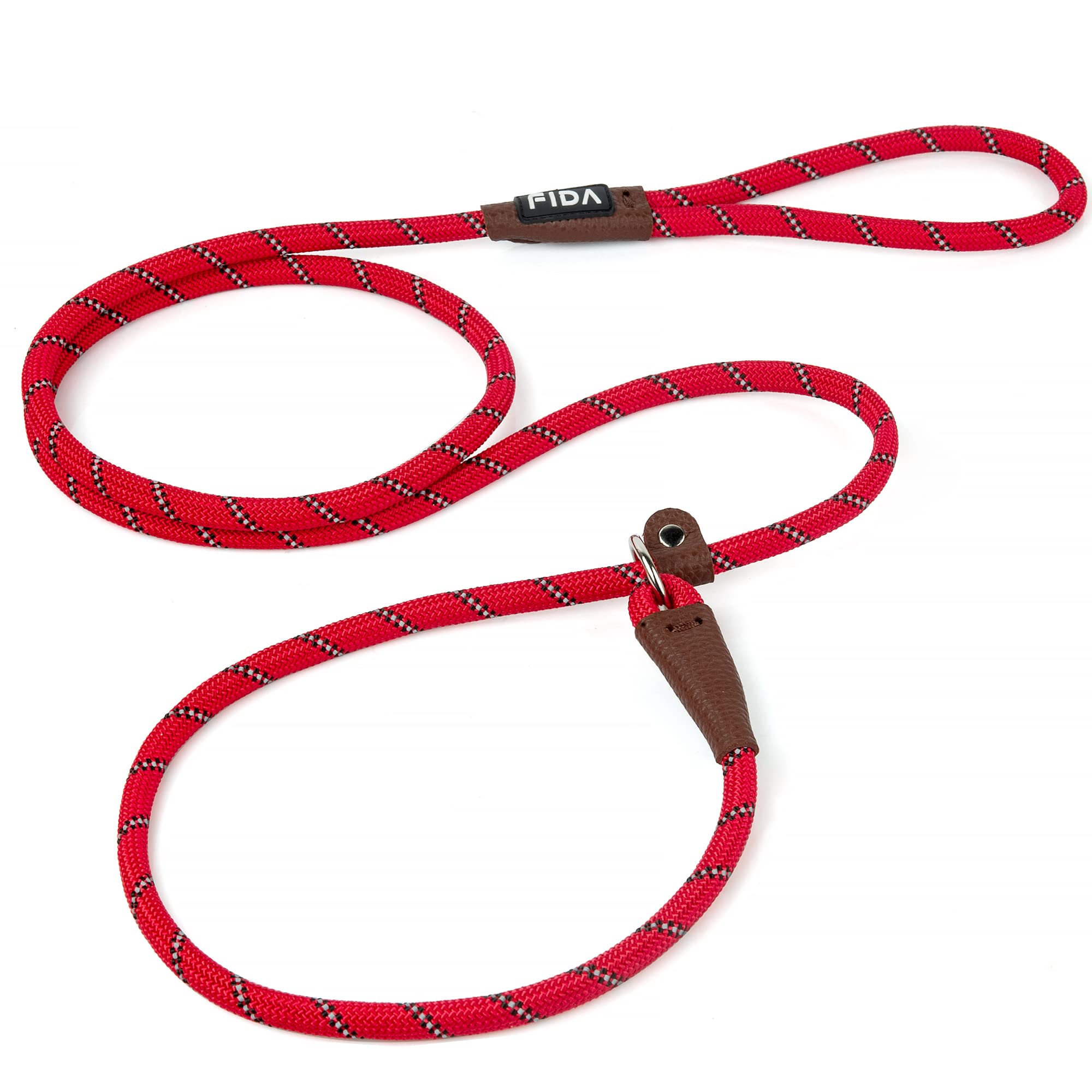 Fida Slip Lead for Dogs, Red, Small (1.0cm x 1.8m)
