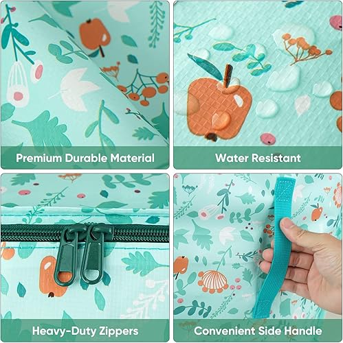 Vista 28 de BALEINE Paquete de 6 bolsas de mudanza de gran tamaño con asas reforzadas, bolsa de almacenamiento resistente para ropa, suministros de mudanza