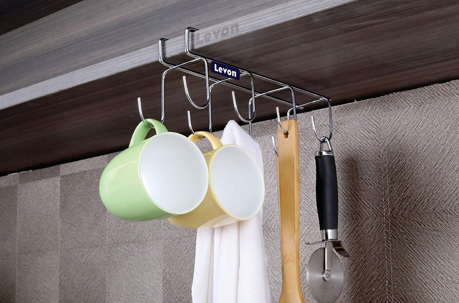 Buy LEVON Stainless Steel Under Shelf Hooks for Kitchen Size (70 x