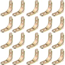 TEHAUX 20 Pcs Corner Brace L Bracket 1.96 X 1.96 X 0.78 in Heavy Duty Right Angle Brackets Joint Fastener for Furniture Assembly Cabinet Table Chair Reinforcement with Pre-Drilled Countersunk Holes
