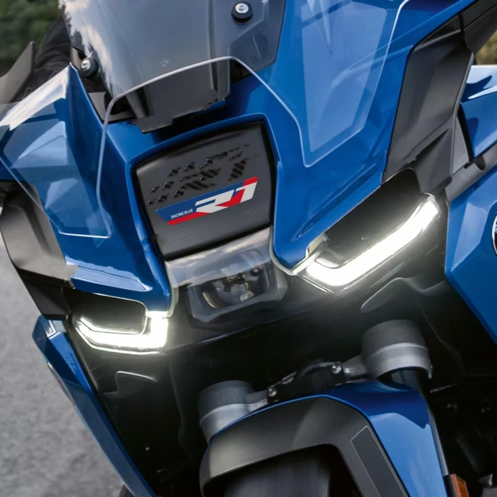 Compatibile Con Per R1300 Per RT 2025 Carbon Look 3D Gel Moto Carenatura Anteriore Trim Protector Adesivo Impermeabile Antiscivolo Serbatoio(Triple Black)
