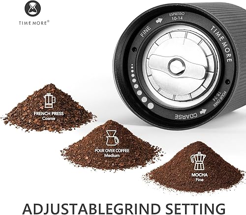 Miniatura 3 de TIMEMORE Molinillo de café manual Chestnut C2S, fresas cónicas de acero inoxidable CNC, ajuste interno ajustable, posicionamiento de doble