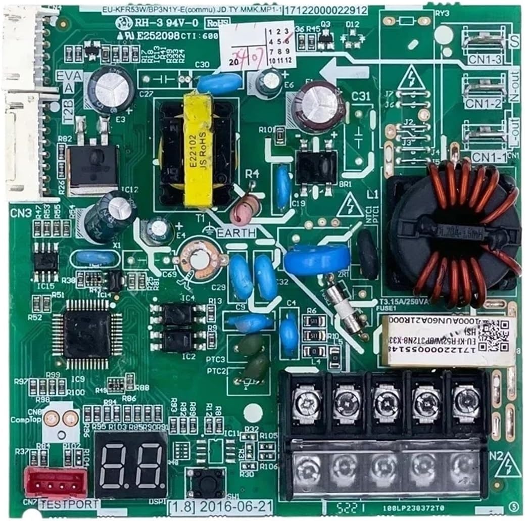 EU-KFR53W/BP3N1Y-E.JD.TY.MMK.MP1-1 PCB 17122000022912 Control Board ,Compatible for Midea,Air Conditioner Accessories Inverter Module Replace