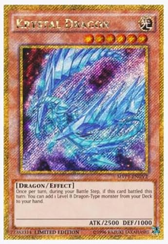 YU-GI-OH! Yugioh Krystal Dragon MVP1-ENGV2 Gold Secret Rare Edición Limitada