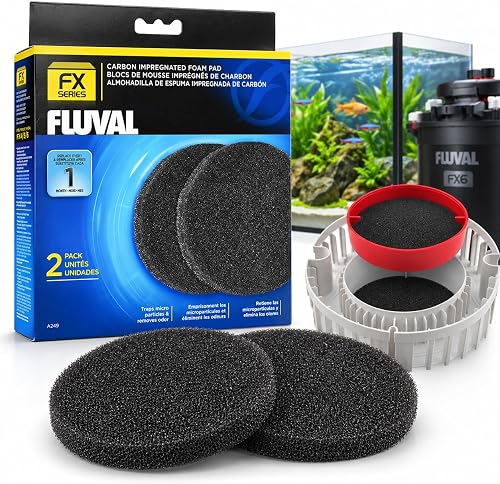Fluval FX Carbon Foam, Replacement Aquarium Filter Media, 2-Pack, A249,White