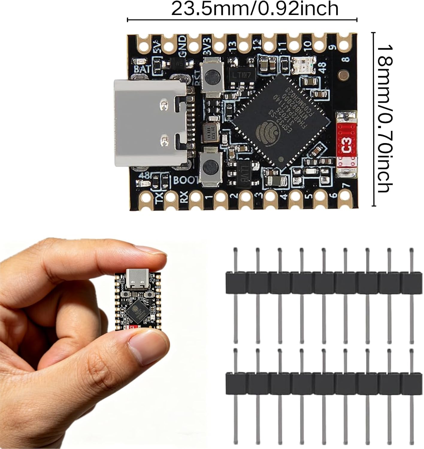 3PCS ESP32-S3 Mini Type-C Development Board image 5