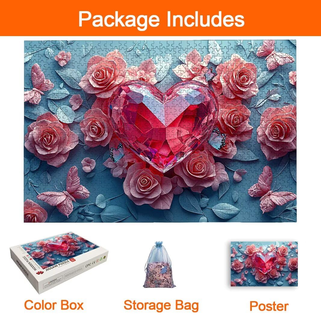 Puzzle Rosa, Puzzle 2000 Piezas, Rompecabezas, Regalo Mujer, Decor -8198