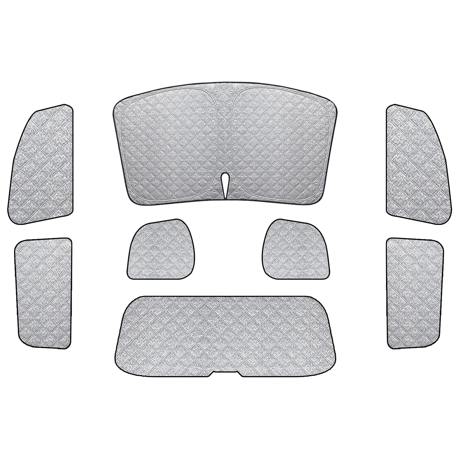 8PCS Sonnenschutz Auto Frontscheibe für VW Touran 5T 2016-2025 | Keine Saugnäpfe Erforderlich, Thermomatte Fahrerhaus Innen, Blockt UV-Strahlen, Privatsphäre und Effektiver Hitzeabwehr
