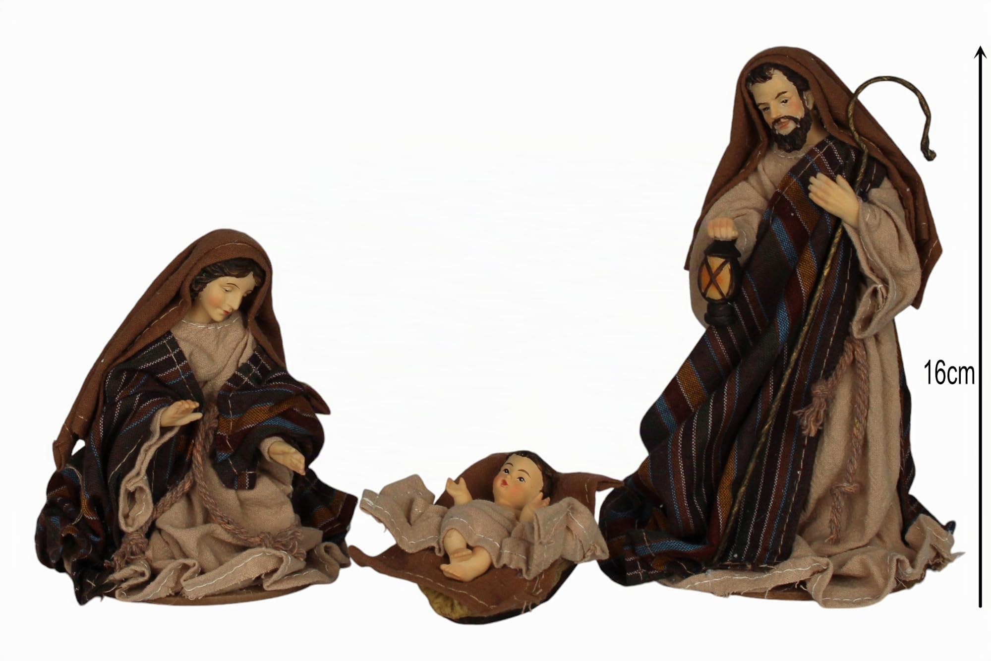 ZICOM Ankleidefigurenset Elijah, Krippenfiguren klassisch ca. 16cm 10-TLG. Polyresin bekleidet