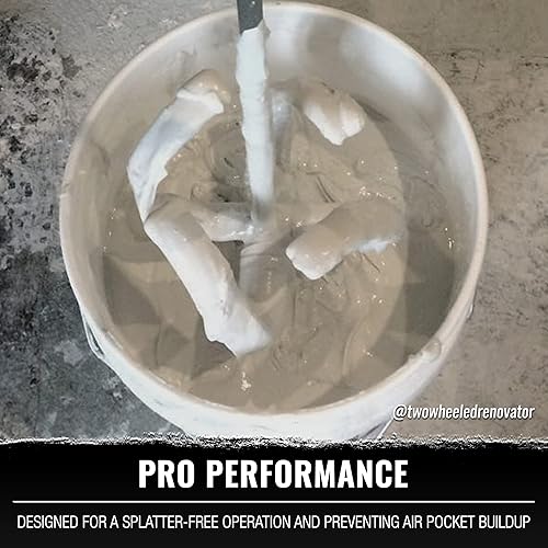 Miniatura 5 de Mezclador de lodo para paneles de yeso - LEVEL5  Eje de 32 pulgadas de cabeza de 7 pulgadas  Grado profesional  paleta de accesorio de taladro extra