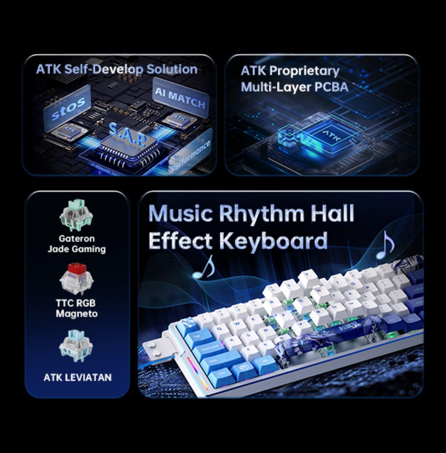 Amazon.com: ATK Edge 60/63 HE Ultimate Gaming Keyboard, Wolves