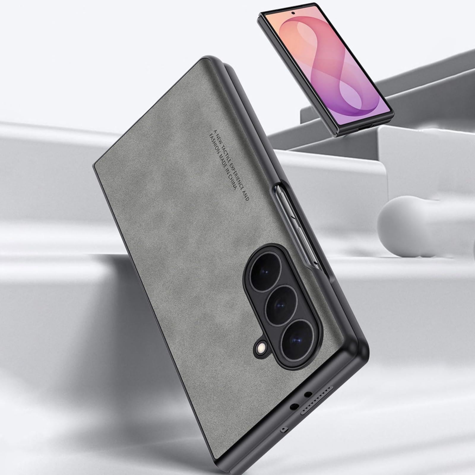 Custodia Slim for Samsung Z Fold 8/Ultra Pelle Rétro