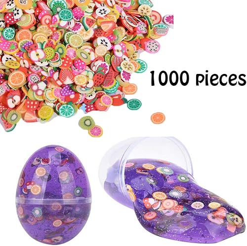 Miniatura 2 de EHOPE - 5000 piezas de figuras de polímero en 3D para decoración de uñas, bricolaje, suministros para decoración de manualidades (frutas, cara