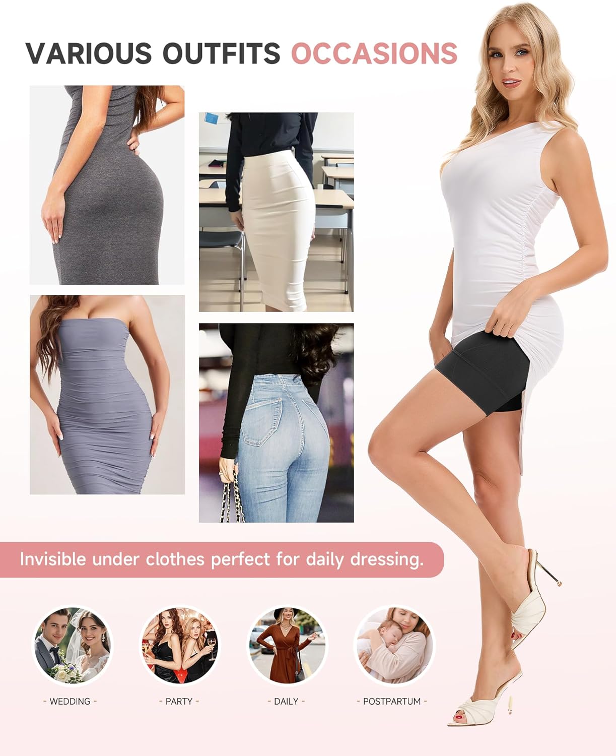 Shapewear Tummy Control Shorts - High Waisted Shapewear Underwear Body Shaper Butt Lifting Shorts Under Dresses - Image 5