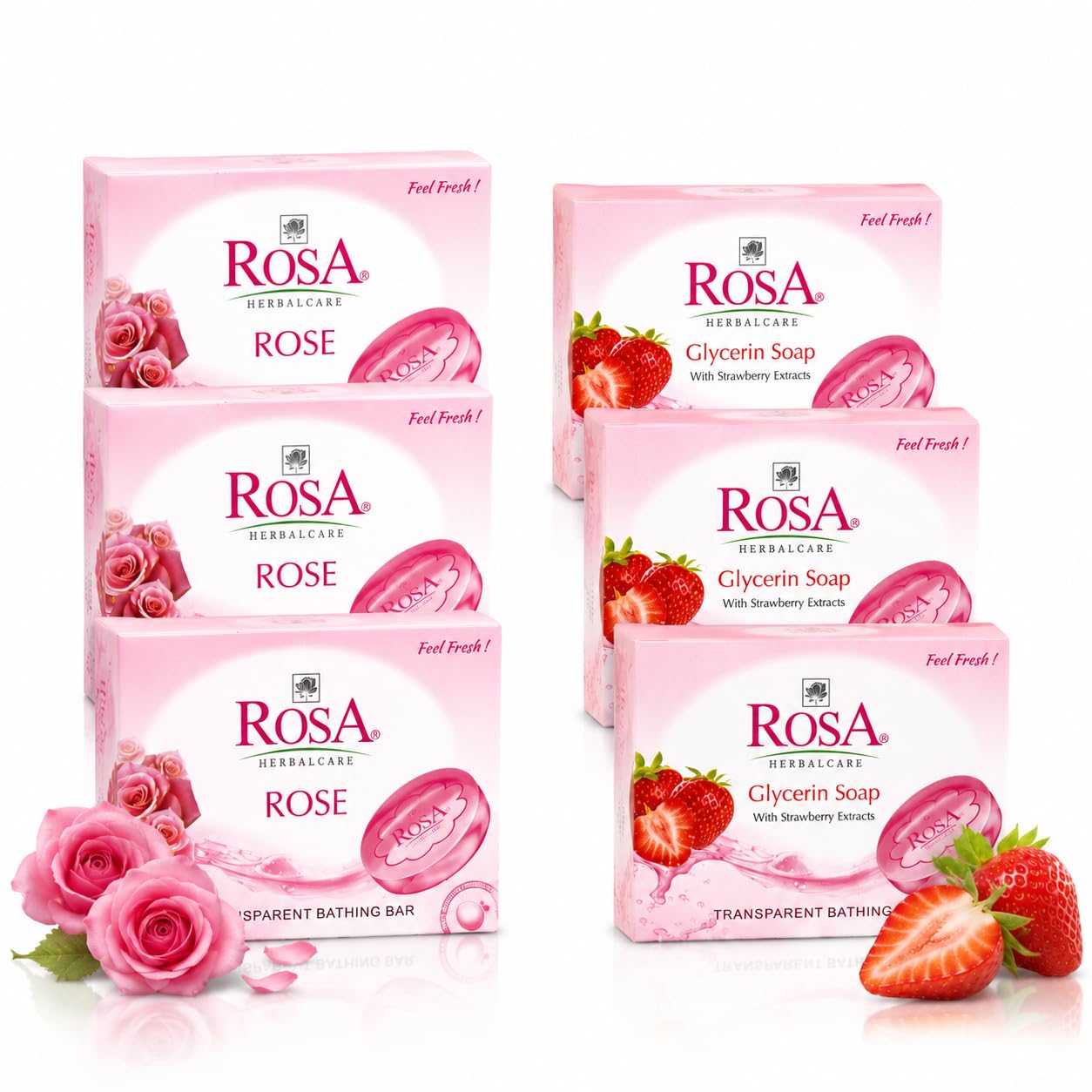Rosa Glycerin and Rose Beauty Soap | Moisture-Rich Bathing Bar for Soft, Smooth & Healthy Feeling Skin | Gentle Daily Cleansing for Men & Women | Pack of 6-image-49