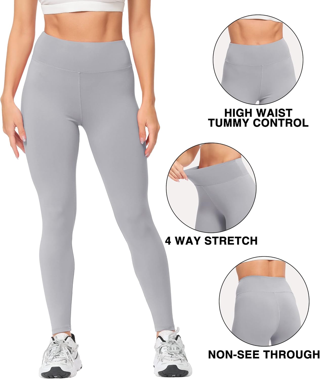 Natural Feelings Buttercloud High Waisted Leggings for Women Ultra Soft Stretch Slim Yoga Leggings - Image 5