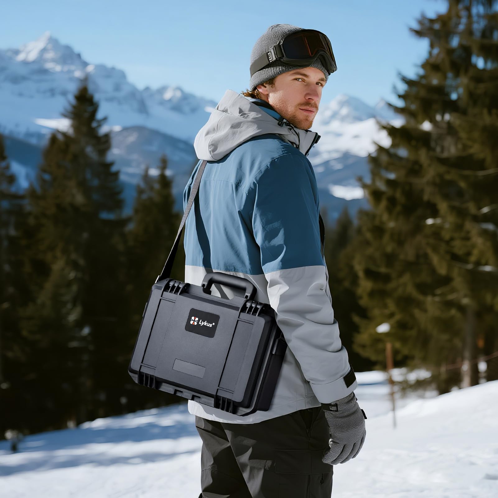 Lykus Titan MM510 Wasserdicht Tasche/Koffer/Case für DJI Mini 5 Pro und RC2/RC-N3,inklusive Schultergurt,Unterstützt 7 Akkus[NUR Koffer]
