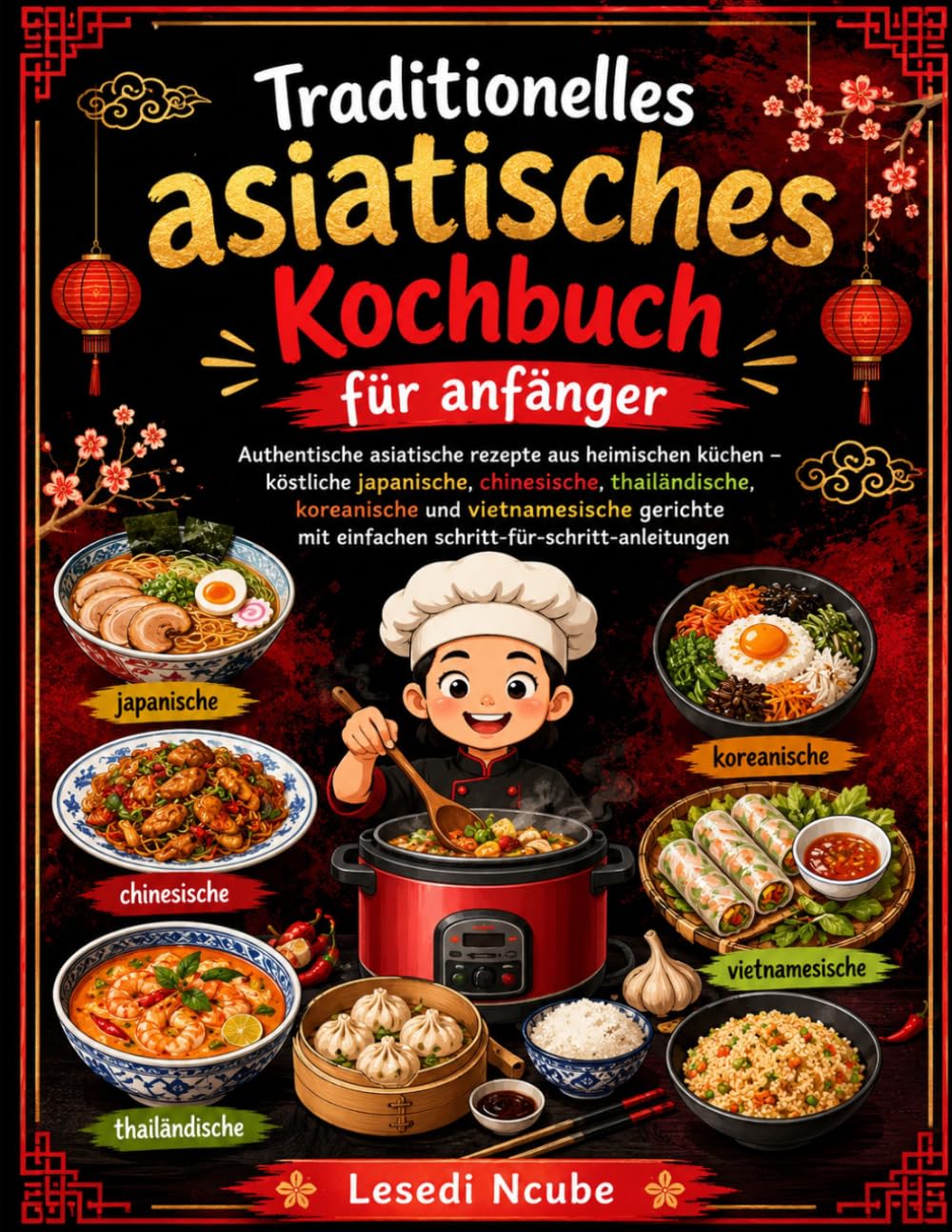 Traditionelles asiatisches Kochbuch für Anfänger: Authentische asiatische Rezepte aus heimischen Küchen – Köstliche japanische, chinesische, thailändische, koreanische und vietnamesische Gerichte mit